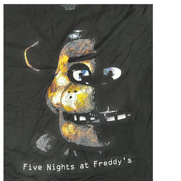 FIVE NIGHTS at FREDDY's New Black Short Sleeve Graphic Tee Size XL - Picture 1 of 4